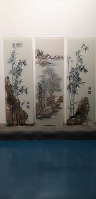 3D شاشة جدارية أنيقة 2440x1830mm الطلاء الزجاج Splashback