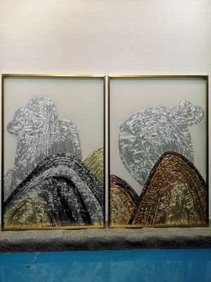 3D شاشة جدارية أنيقة 2440x1830mm الطلاء الزجاج Splashback