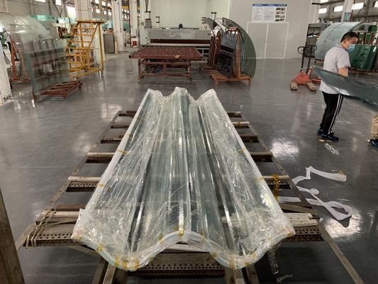 حماية من الأشعة فوق البنفسجية طويل القامة منور PVB زجاج غير منتظم الشكل