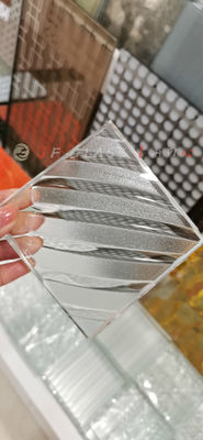 جدار التقسيم SGCC 12mm 3D قطع زجاجية مخصصة
