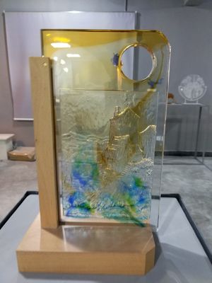 فقاعات صغيرة زخرفة الثريا Liuli Crystal Art Glass
